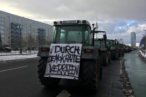 Bauernproteste in Berlin Winter 2021 Foto: Sophia-Maria Antonulas